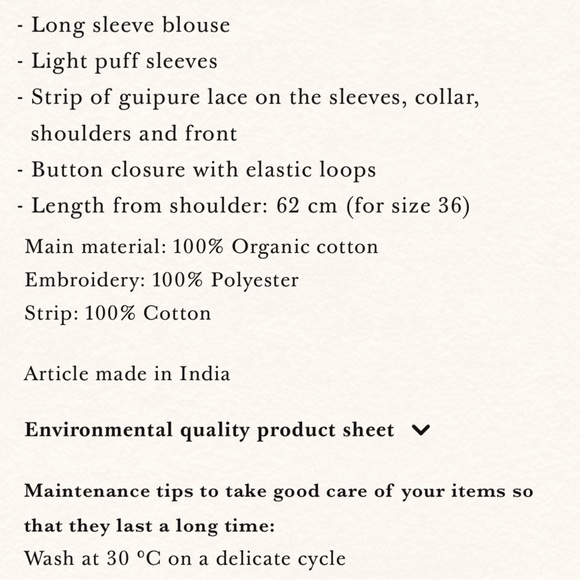 SEZANE Turquoise Blue Embroidered Eyelet Lace Button Down Cara Shirt Blouse Top - Picture 15 of 17